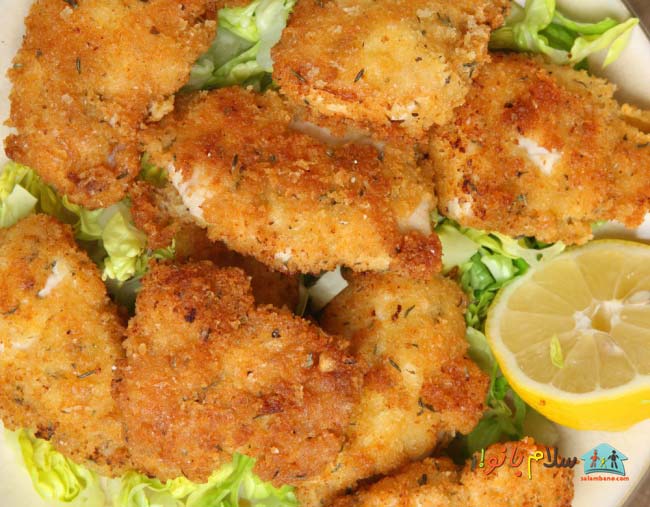 مرغ سوخاری و پنیر پارمسان – غذای ساده مرغ سوخاری و پنیر پارمسان – غذای ساده